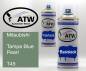 Preview: Mitsubishi, Tampa Blue Pearl, T45: 400ml Sprühdose + 400ml Klarlack - Set, von ATW Autoteile West.
